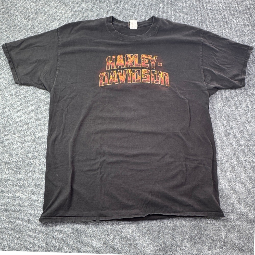 Harley Davidson Mens 2XL Black Surdyke Festus Missouri Short Sleeve Shirt